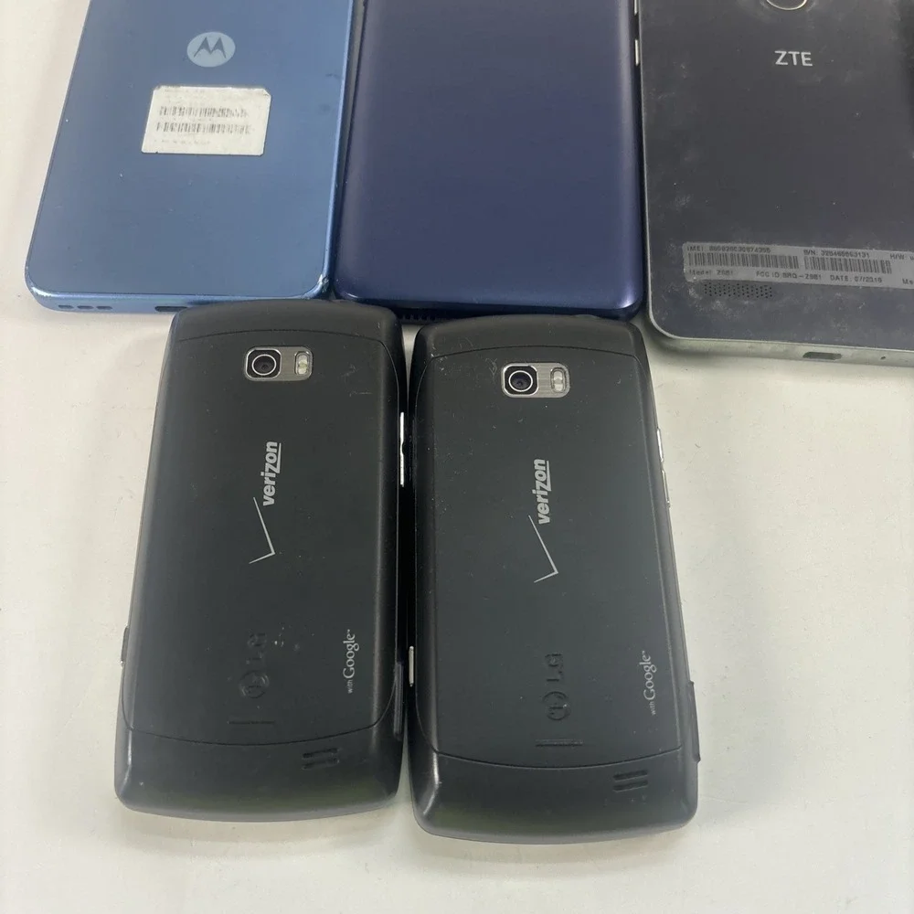 Lot of 6 Cell Phones Android LG Verizon Mixed Models For Parts/Repair AS-IS
